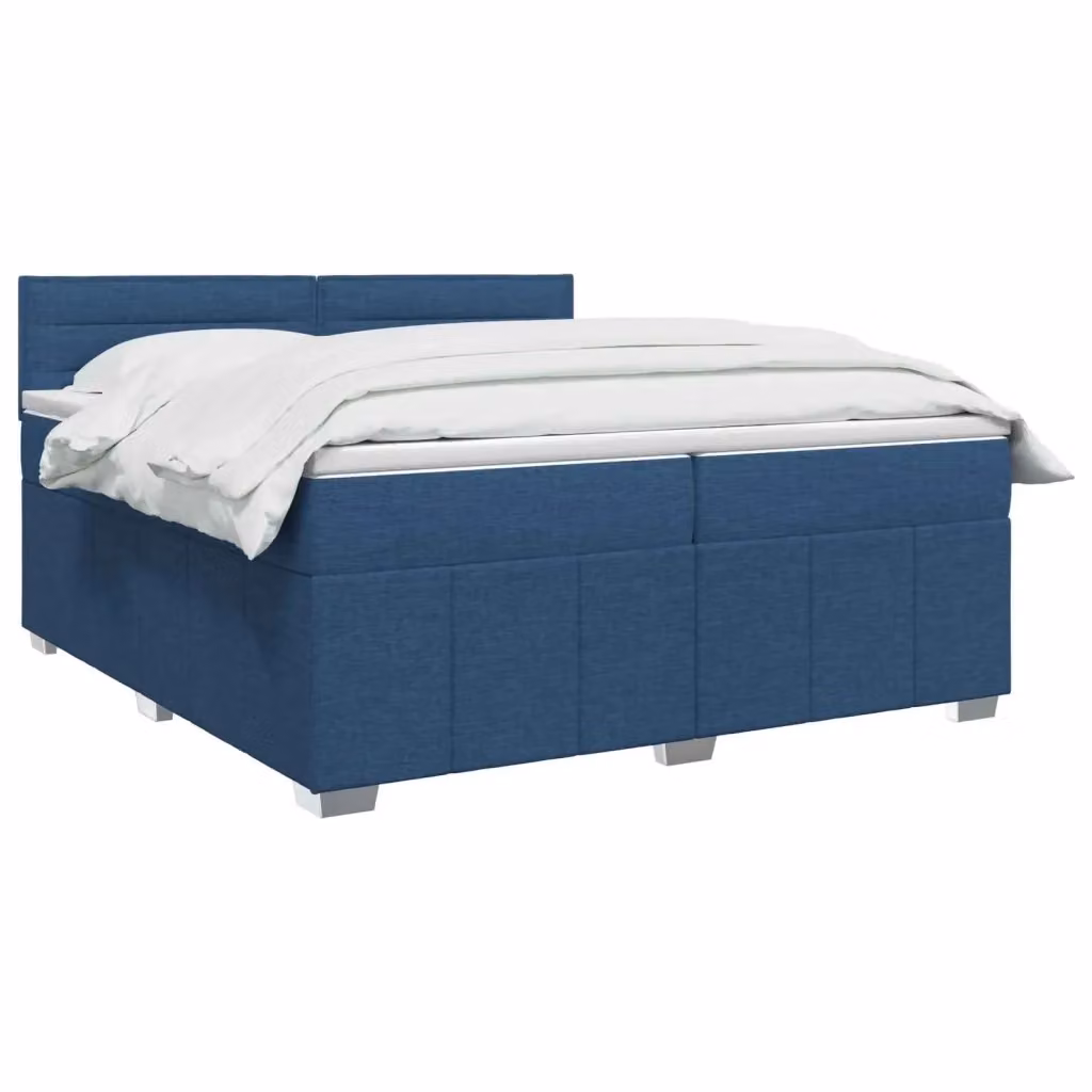 Letto box spring con materasso ibrido vidaXL Blu e Bianco L/P: 200 x 200 cm – 2