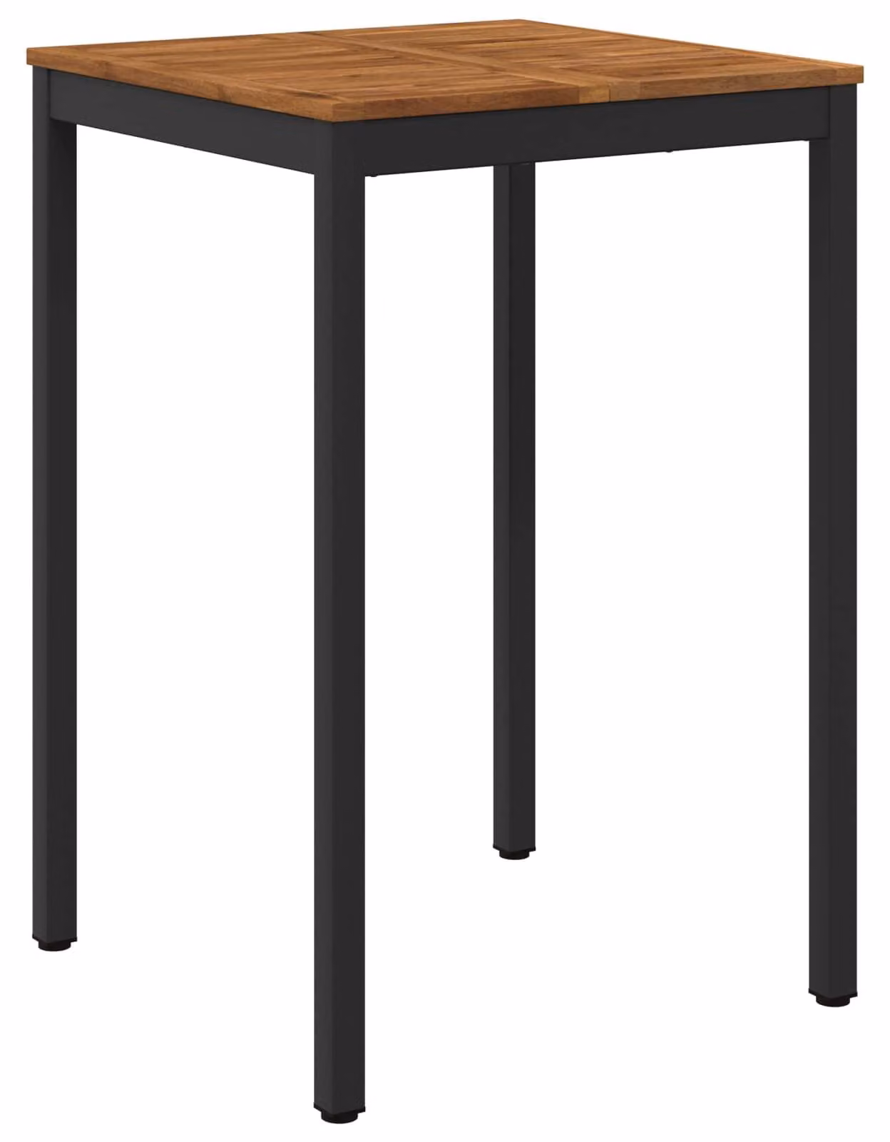 Tavolo da giardino, design naturale e nero, dimensioni 70 x 68,5 x 105 cm