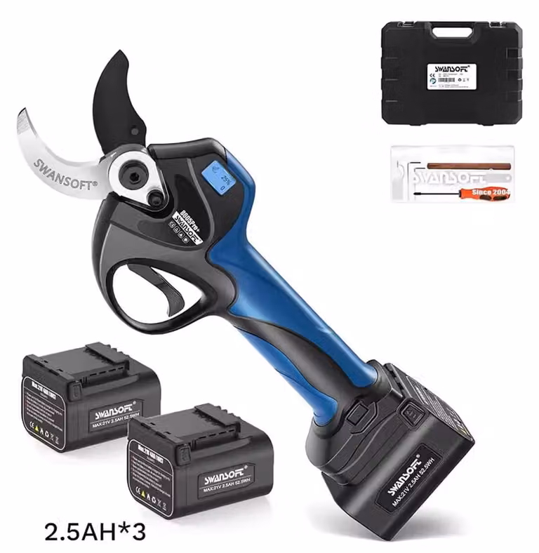 Tagliabordi, motore brushless, apertura delle lame regolabile, 2.5Ah x 3