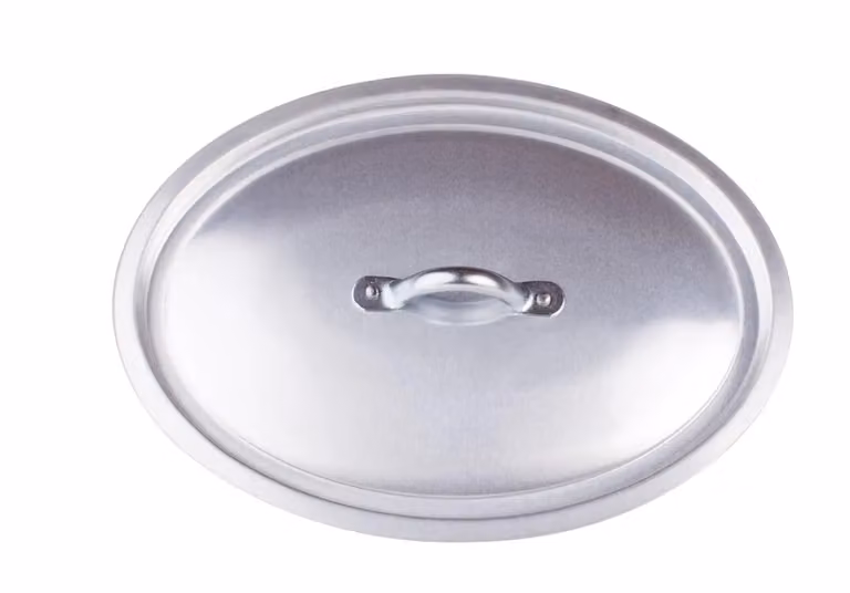 Coperchio Ovale in alluminio 3mm con ponticello, diam. 45cm