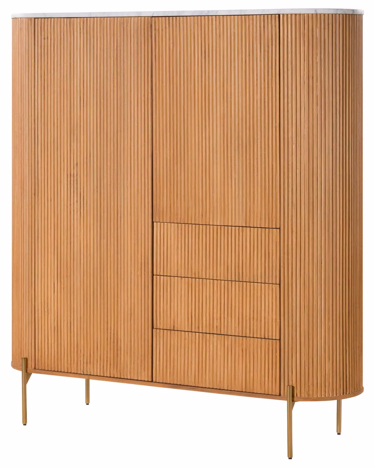 MASSIVMOEBEL24 | Credenza in legno di mango 150x45x160 laccato marrone BARCELONA