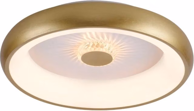 Plafoniera LED 29W 46,5cm ottone opaco con telecomando