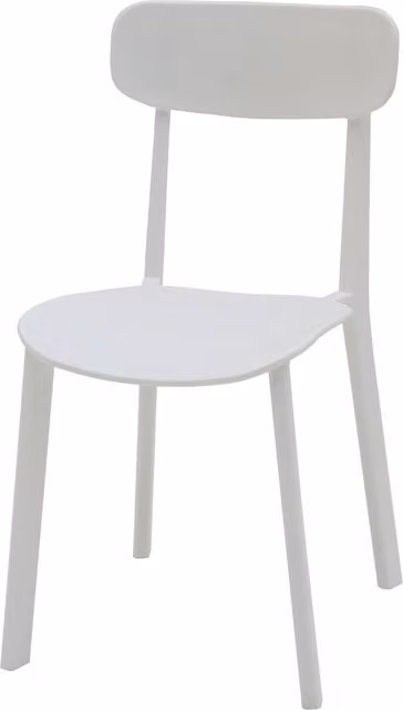 Set di 4 sedie in polipropilene bianco Mobili 2G L: 42 cm, P: 50 cm, H: 70 cm, HS: 46 cm