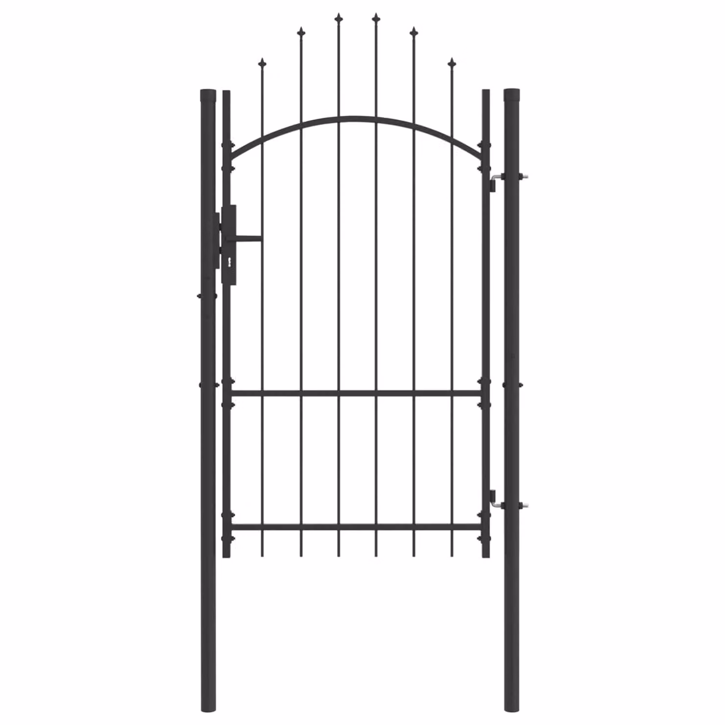 Cancello da giardino singolo vidaXL WOERDEN in acciaio grigio