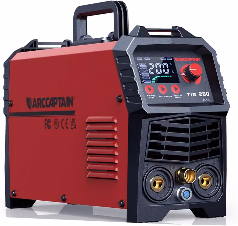 Saldatrice TIG AC/DC da 200 ampere, con funzione pulsata, tecnologia IGBT per saldature di precisione su alluminio e altri materiali
