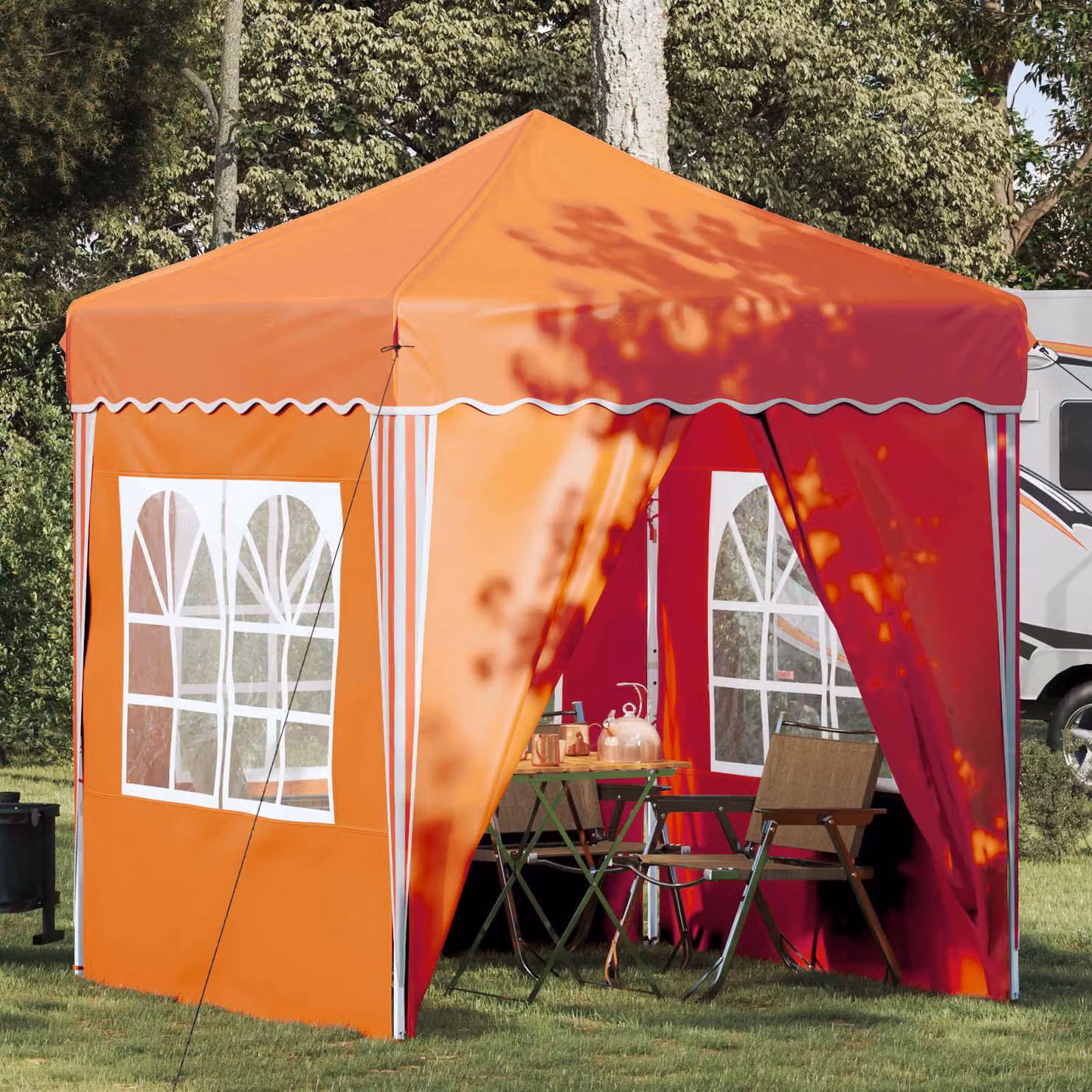 vidaXL Tenda per feste a pop-up Arancione L/P/H: 195 x 195 x 245 cm
