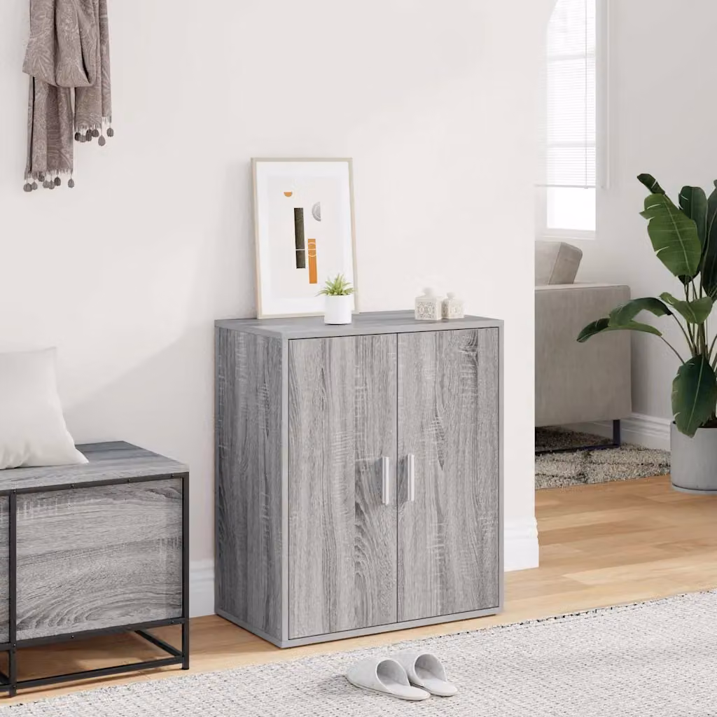 Armadio porta scarpe vidaXL moderno in legno e MDF grigio L: 60 cm, P: 35 cm, H: 70 cm