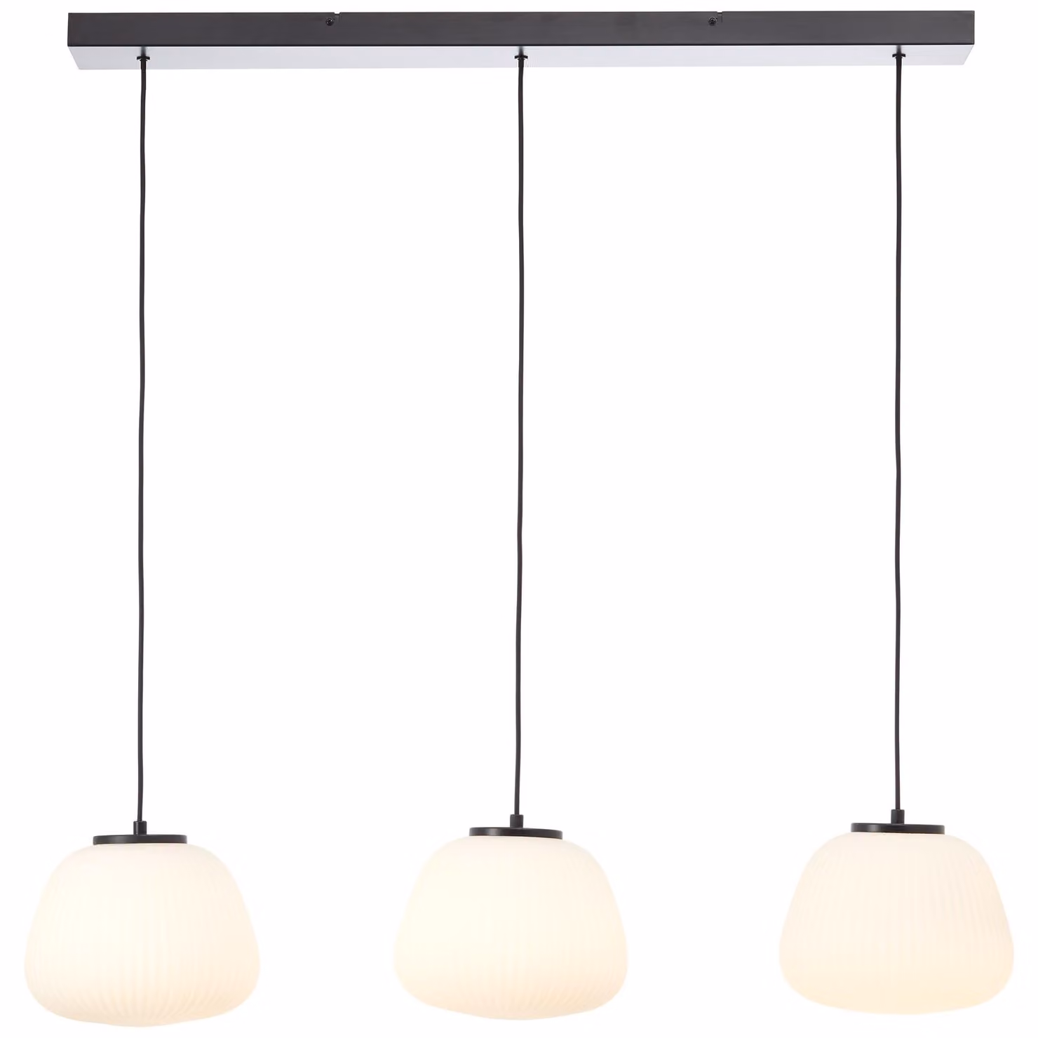 BRILLIANT Lampada a sospensione a 3 luci, modello Kaizen, colore nero, grado di protezione IP20, attacco E27, dimmerabile, adatta per lampadine standard