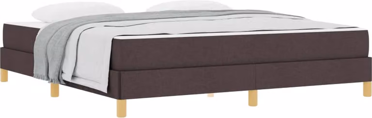 Letto a molle con materasso Marrone Scuro 180 x 200 cm Tessuto