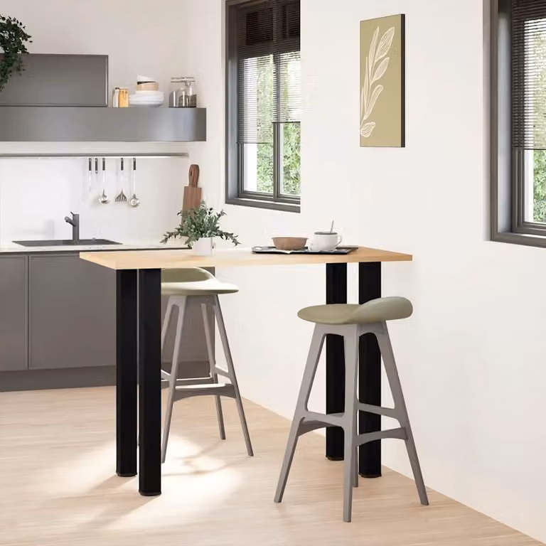 vidaXL Gambe per tavolo da bar 4 pz nere 100-102 cm in acciaio