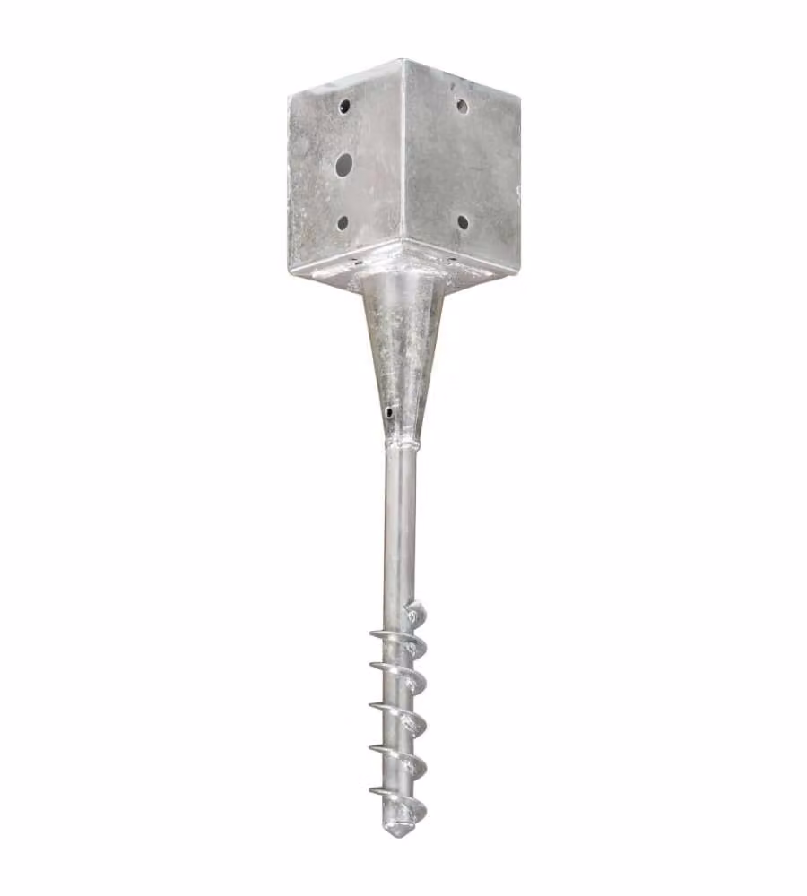 Picchetti di Terra 6 pz Argento 12x12x56 cm in Acciaio Zincato