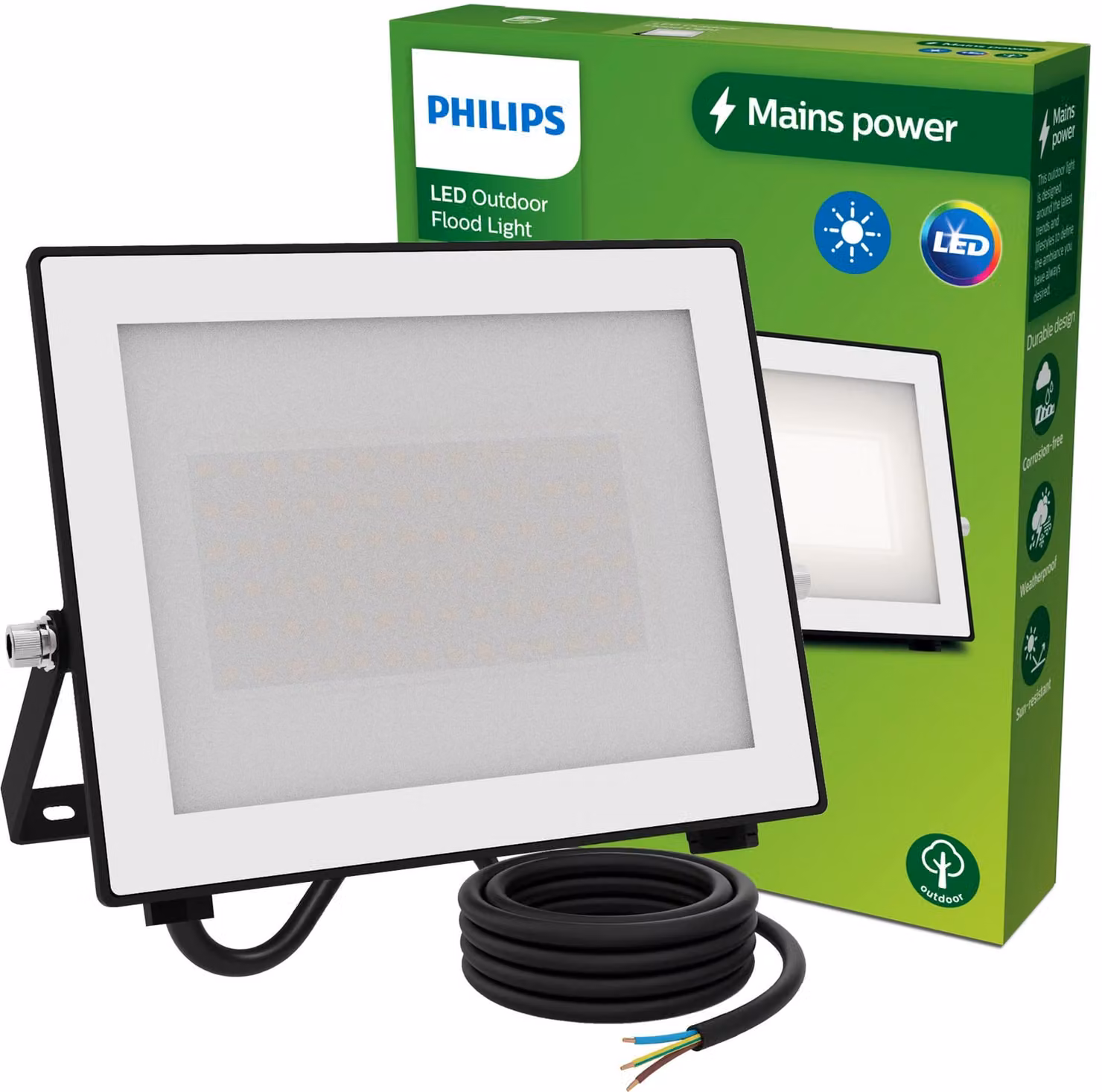 Philips Lampada da parete Lois, EU,,, Lampada da parete per esterni, Nero, Metallo, IP65, Giardino, Terrazza, I