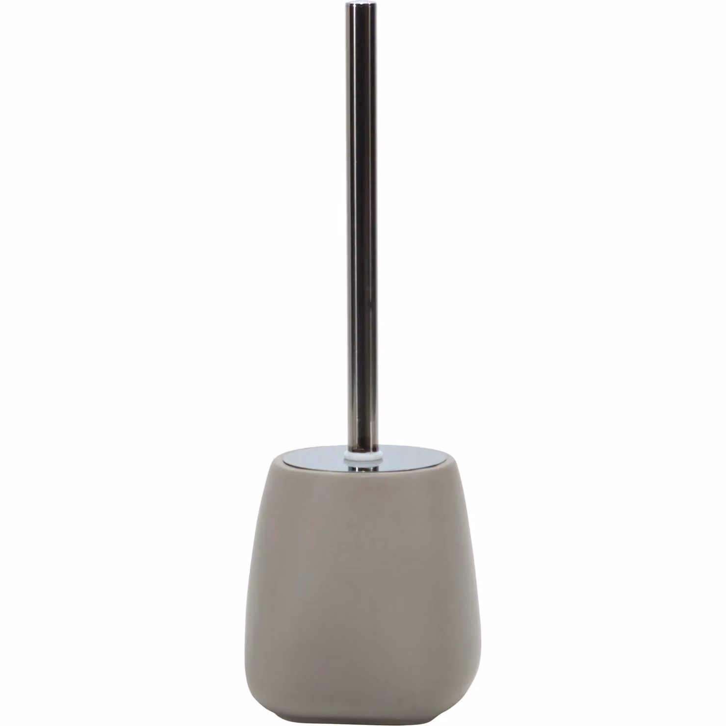 Portascopino con scopino Vestiamo Casa in ceramica color tortora, H: 36,5 cm, Diametro: 12 cm