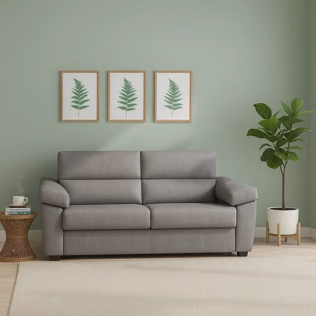 Divano Letto 2 Posti Fisciano DMORA Grigio con Rivestimento Sfoderabile Made in Italy L: 205 cm, P: 95 cm – 1