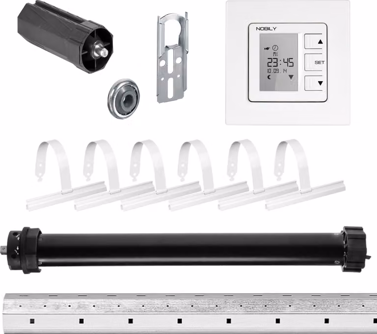 Set completo | P5 20/15-60 incl. ZS1 | 20 Nm = forza di trazione fino a 50 kg | Albero ottagonale da 60 mm | Lunghezza albero 275 cm | Motore per tapparelle, azionamento per tapparelle