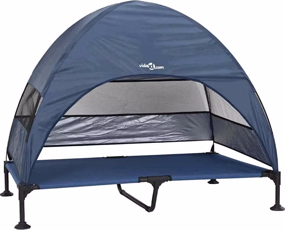 Letto per Cani Elevato Blu navy 127 x 81 x 108 cm
