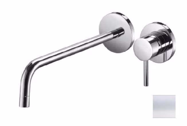 Paffoni Light - Miscelatore monocomando da incasso, corpo in metallo, installazione a 2 fori, finitura bianca opaca, modello LIG006BO70