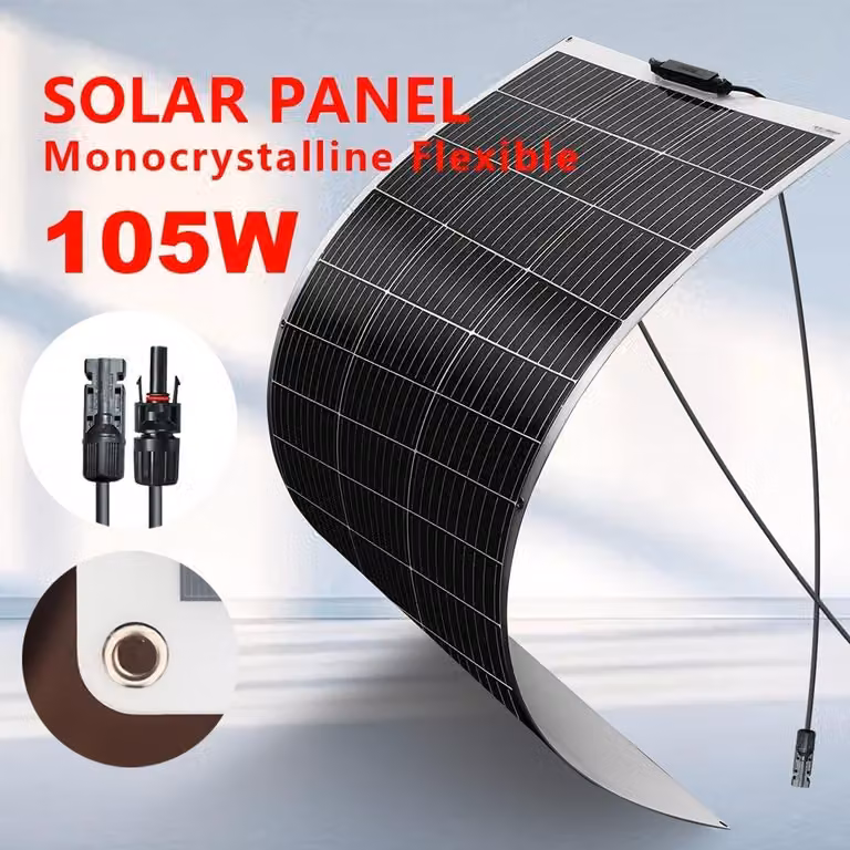Pannello solare flessibile da 105W - Pannello solare pieghevole - Cella solare monocristallina - Modulo solare per impianti off-grid