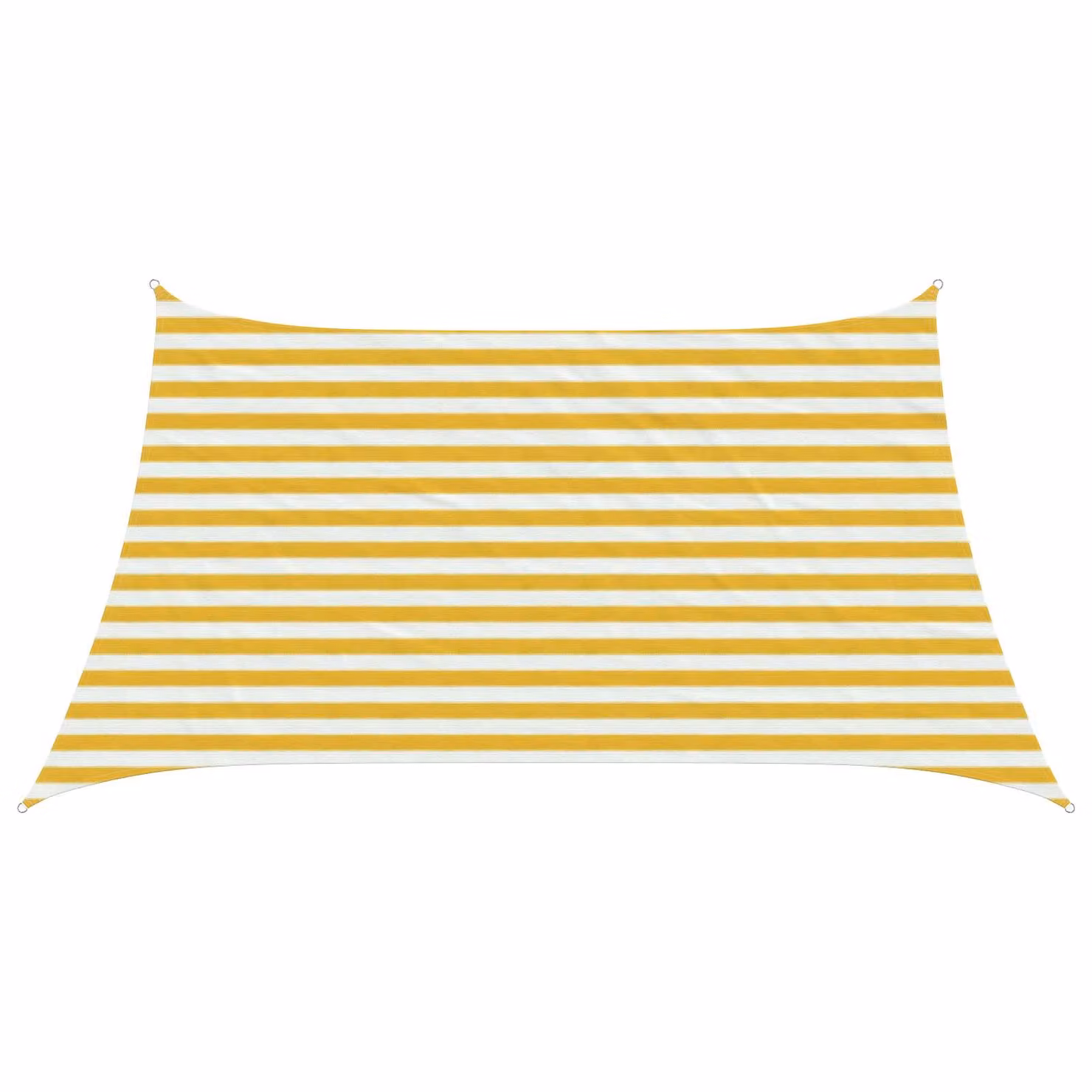 Telo Ombra Rettangolare vidaXL in HDPE Giallo e Bianco L: 4 m, P: 3 m