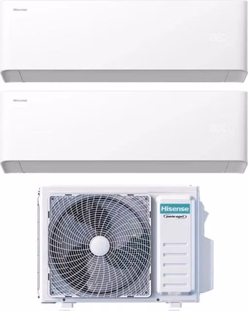 Condizionatore Dual Split Hisense UNI HB 9+12 Bianco con Wi-Fi Integrato e Classe Energetica A++