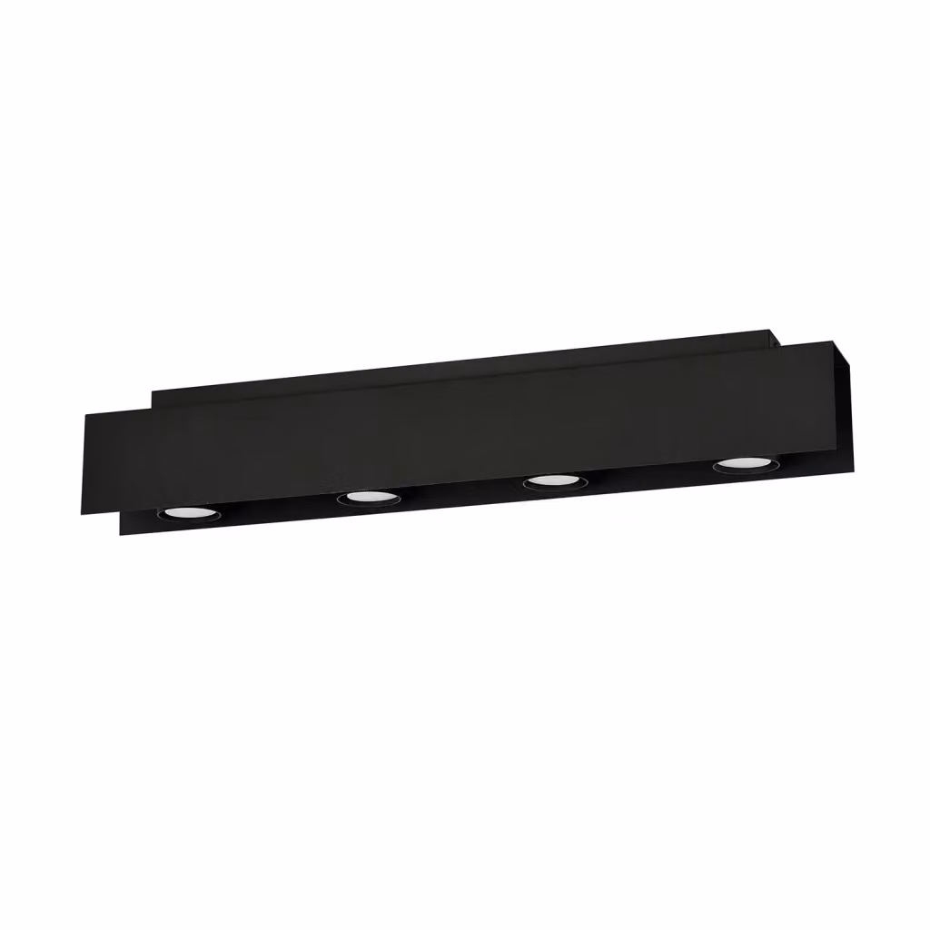 Plafoniera Moderna Luceart-Classic in Metallo Nero con 4 Luci per Soffitto in Stile Industriale – 2