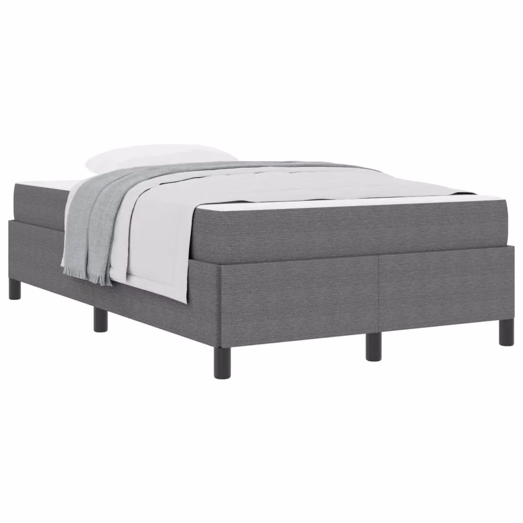 Struttura letto moderna vidaXL in tessuto grigio e bianco L/P/H: 120 x 200 x 193 cm – 2