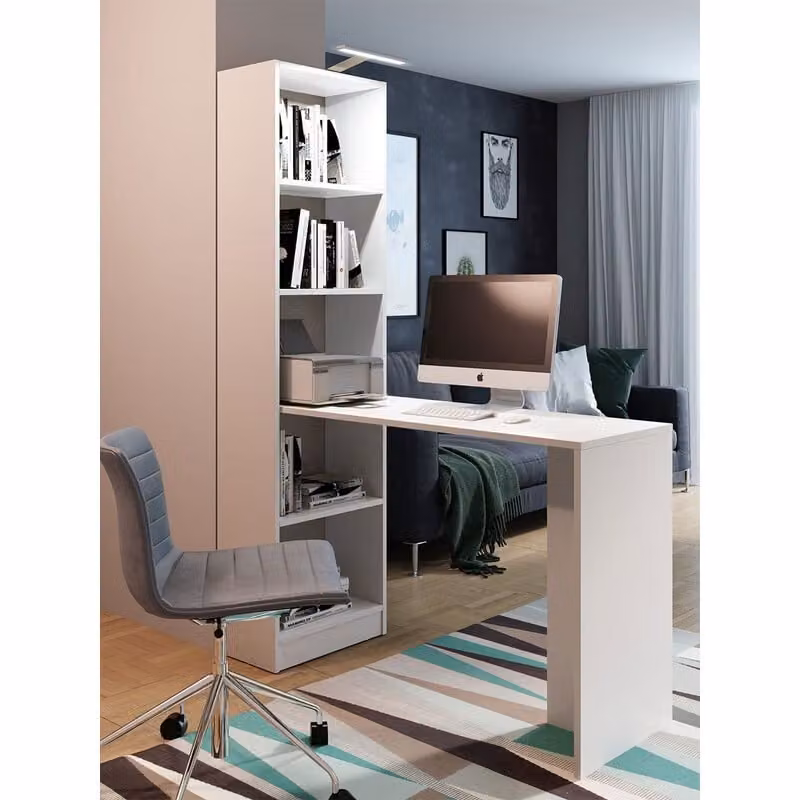 Scrivania universale con illuminazione a LED BROGAN – bianco
