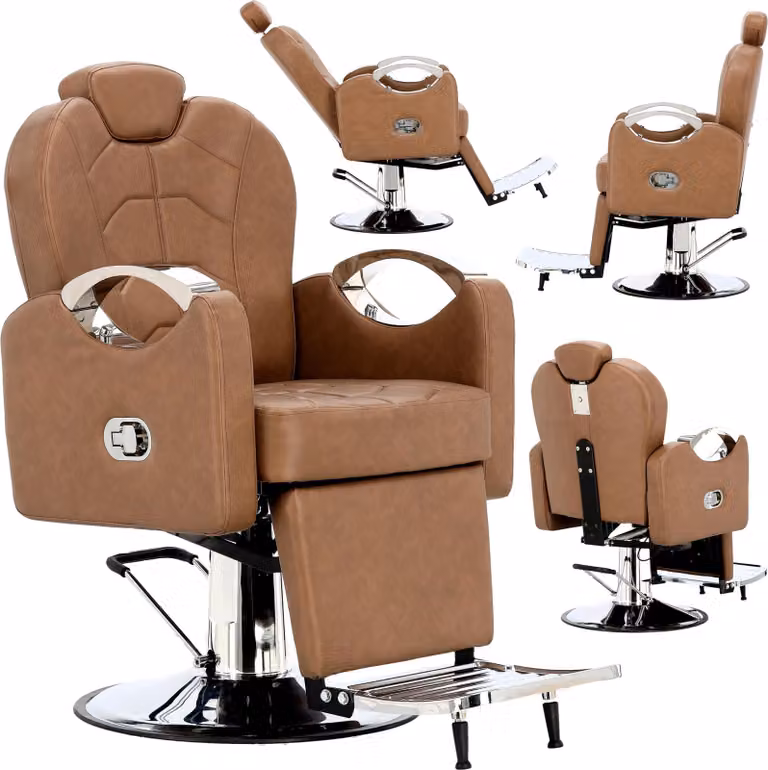 Poltrona da barbiere parrucchiere idraulica girevole per il salone barbiere barber shop Besarion Barberking