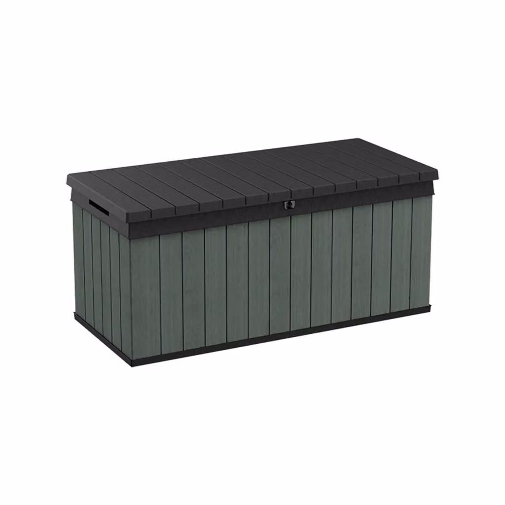 Cassapanca da esterno Montmagny DMORA, Baule e Panchina da giardino Verde, L 143 x P 65 x H 64 cm – 2