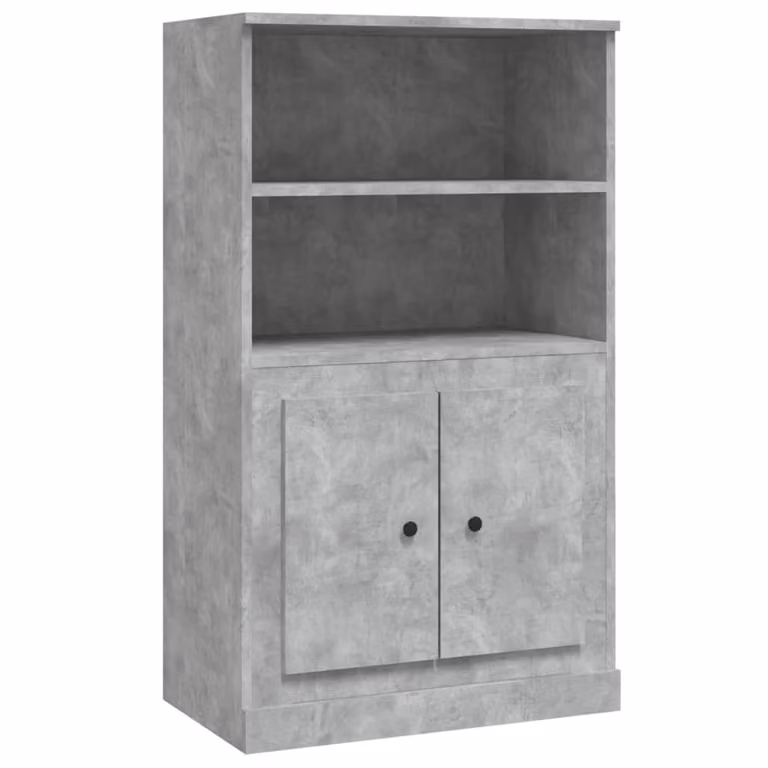 Credenza Grigio Cemento 60x35,5x103,5 cm in Legno Multistrato