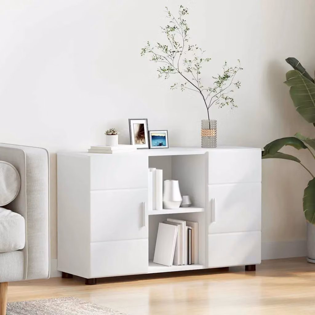 vidaXL Credenza FLORIN Moderna Bianca L: 88,5 cm, P: 30,5 cm, H: 55,5 cm