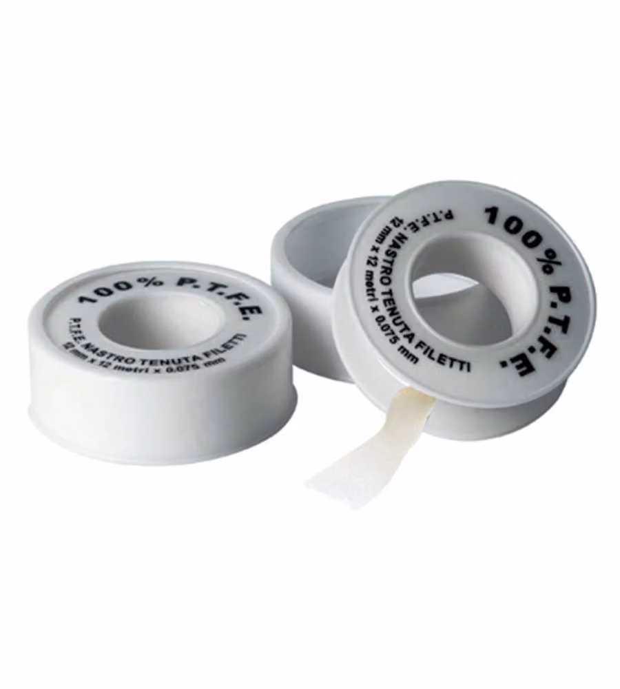 Idrobric Nastro sigillante PTFE Bianco 12mm x 12m per idraulica