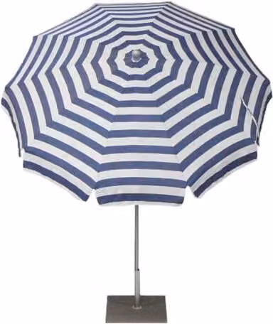Ombrellone palo centrale Inox Made in Italy - diametro 200 cm - bianco blu