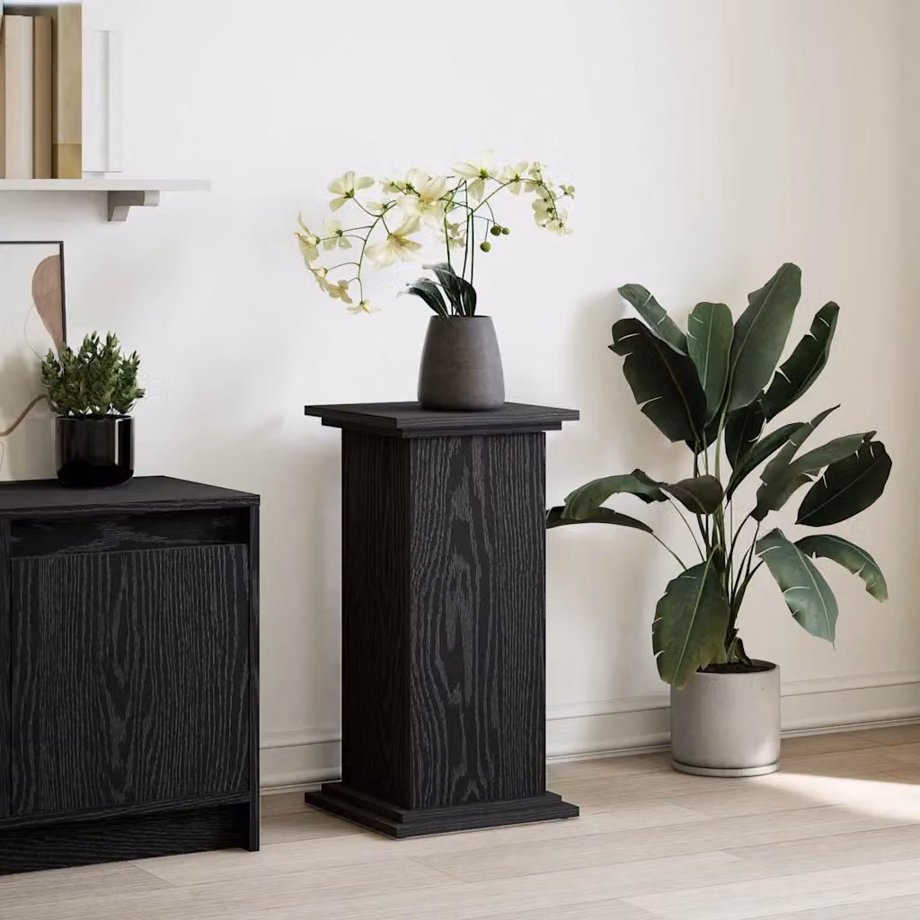 vidaXL Supporto di esposizione moderno in legno MDF nero L/P/H: 31 x 30 x 60 cm