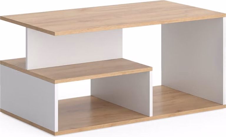Tavolino da salotto Vicco Hasso Rovere dorato/bianco 90 x 49.4 cm, Model 55600