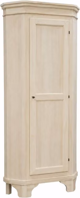Mobile angolo cantonale classico in legno grezzo con 1 porta Mobili 2G L/P/H: 58 x 58 x 198 cm – 1