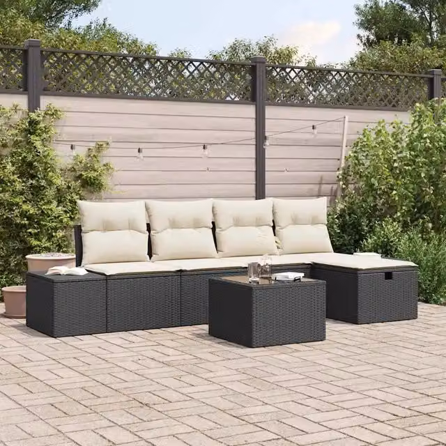 Set di divani 6 pz polyrattan 3360698