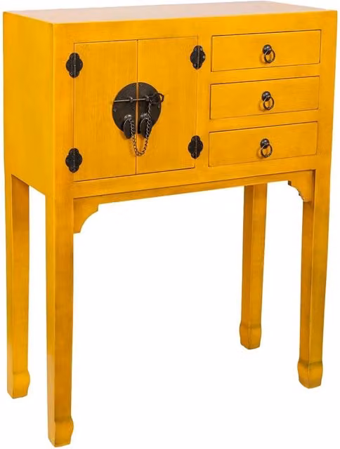 Mobile da ingresso in legno con 3 cassetti e 2 porte 63x26x83