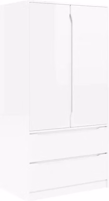 Guardaroba con cassetto Bianco Lucido 79,5 x 49 x 156 cm CFW7556416