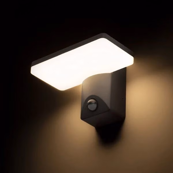 Lampada applique da parete RINA PIR in alluminio grigio antracite con LED 12W 3000K IP65 regolabile per esterno e giardino – 2
