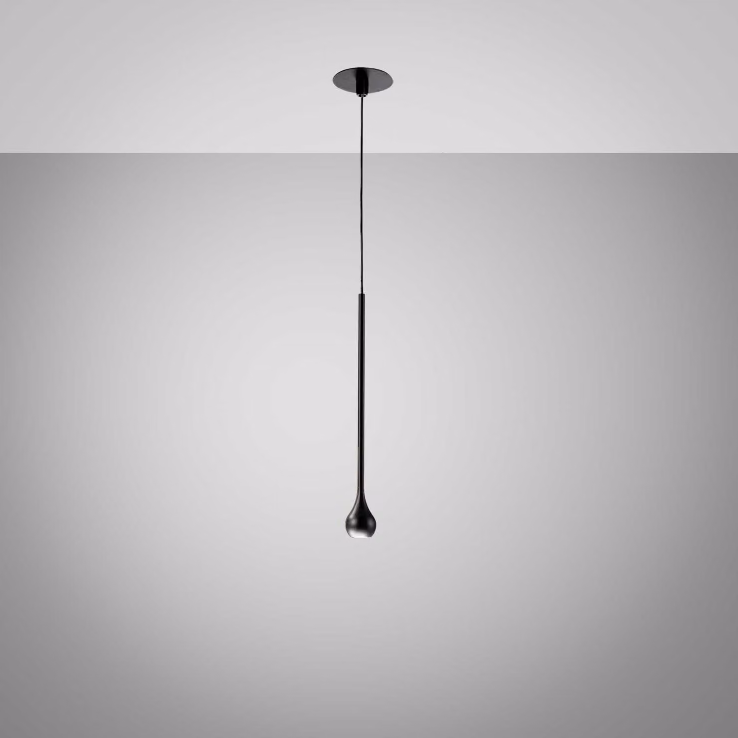 Lampada a Sospensione URSULA SP/I Nero - Sospensione ad Incasso Led 5W 3000K 255lm Fascio 24° Montatura in Alluminio IP20 - Gea Luce