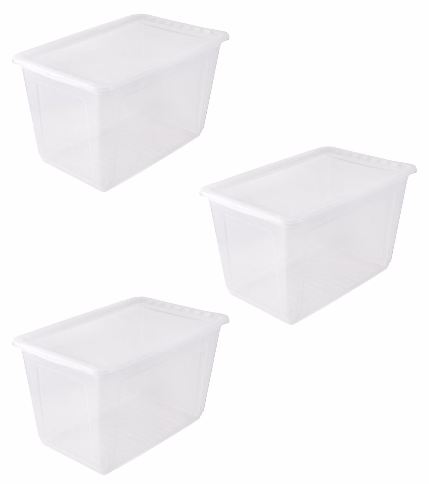 Contenitore portaoggetti keeeper bea, con sistema Air Control, dimensioni 59 x 39 x 35 cm, capacità 52 litri, colore trasparente