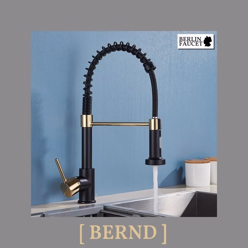 Berndes Rubinetto Flessibile da Cucina Catering in Acciaio Inossidabile Black Gold con Rotazione a 360 Gradi e Alta Pressione – 2