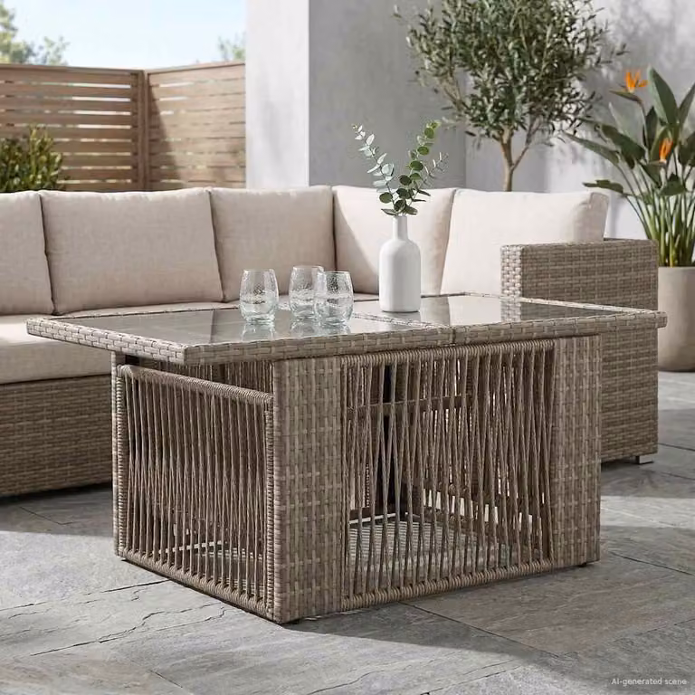 vidaXL Tavolo da giardino moderno in acciaio verniciato Grigio L: 100 cm, P: 55 cm, H: 37 cm