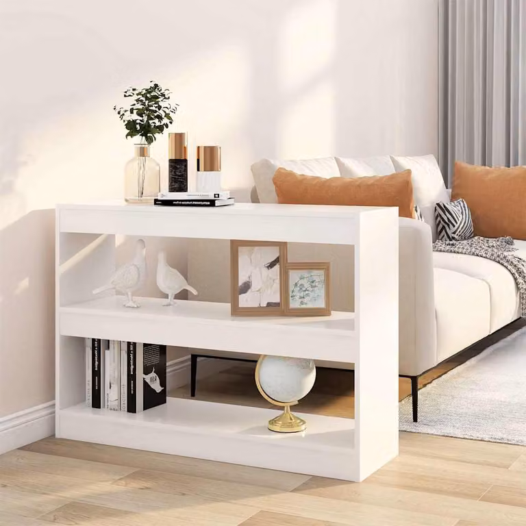 Libreria divisorio vidaXL bianca in legno e MDF L: 100 cm, P: 30 cm, H: 72 cm
