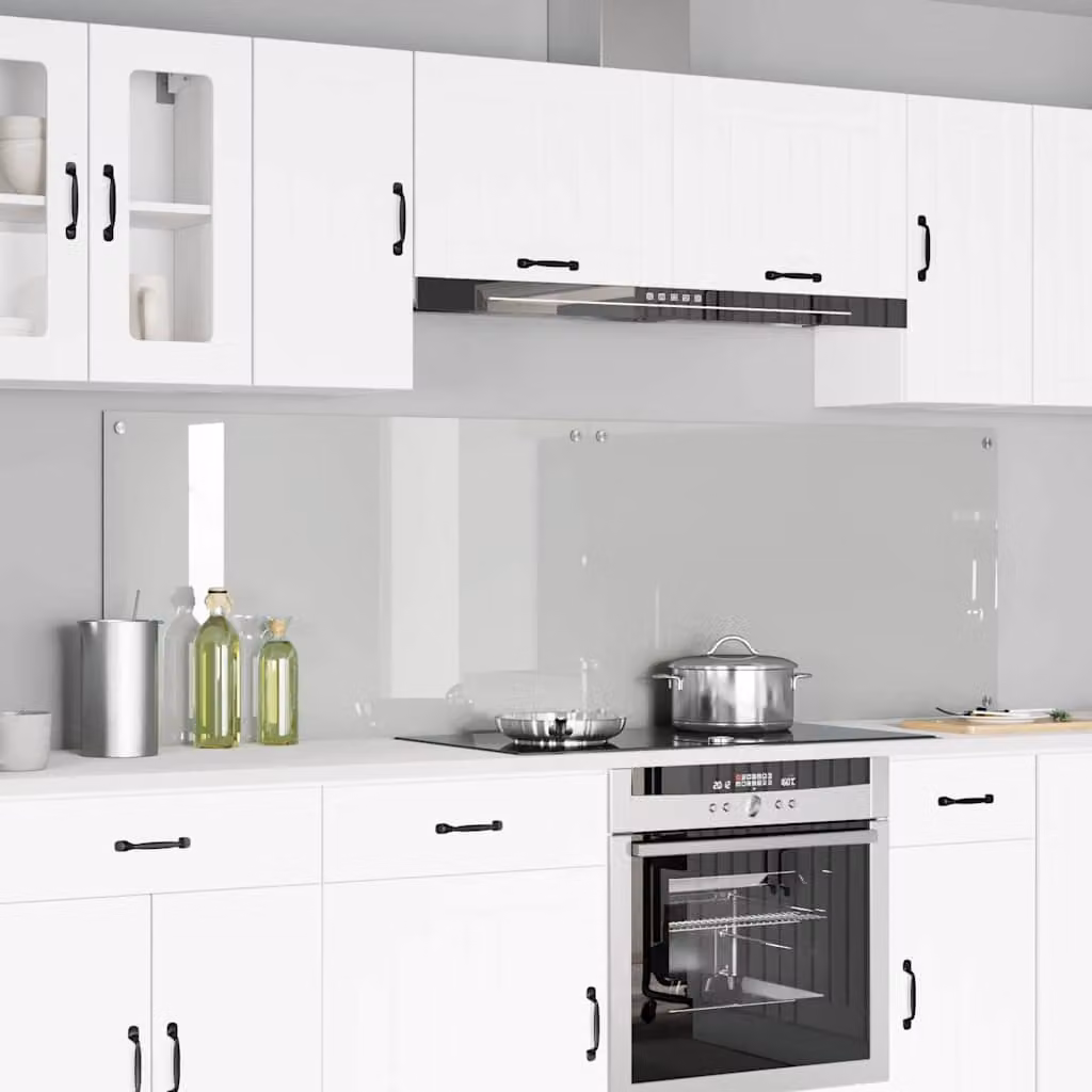 Set di 2 schienali da cucina vidaXL trasparenti, L 100 cm x H 60 cm