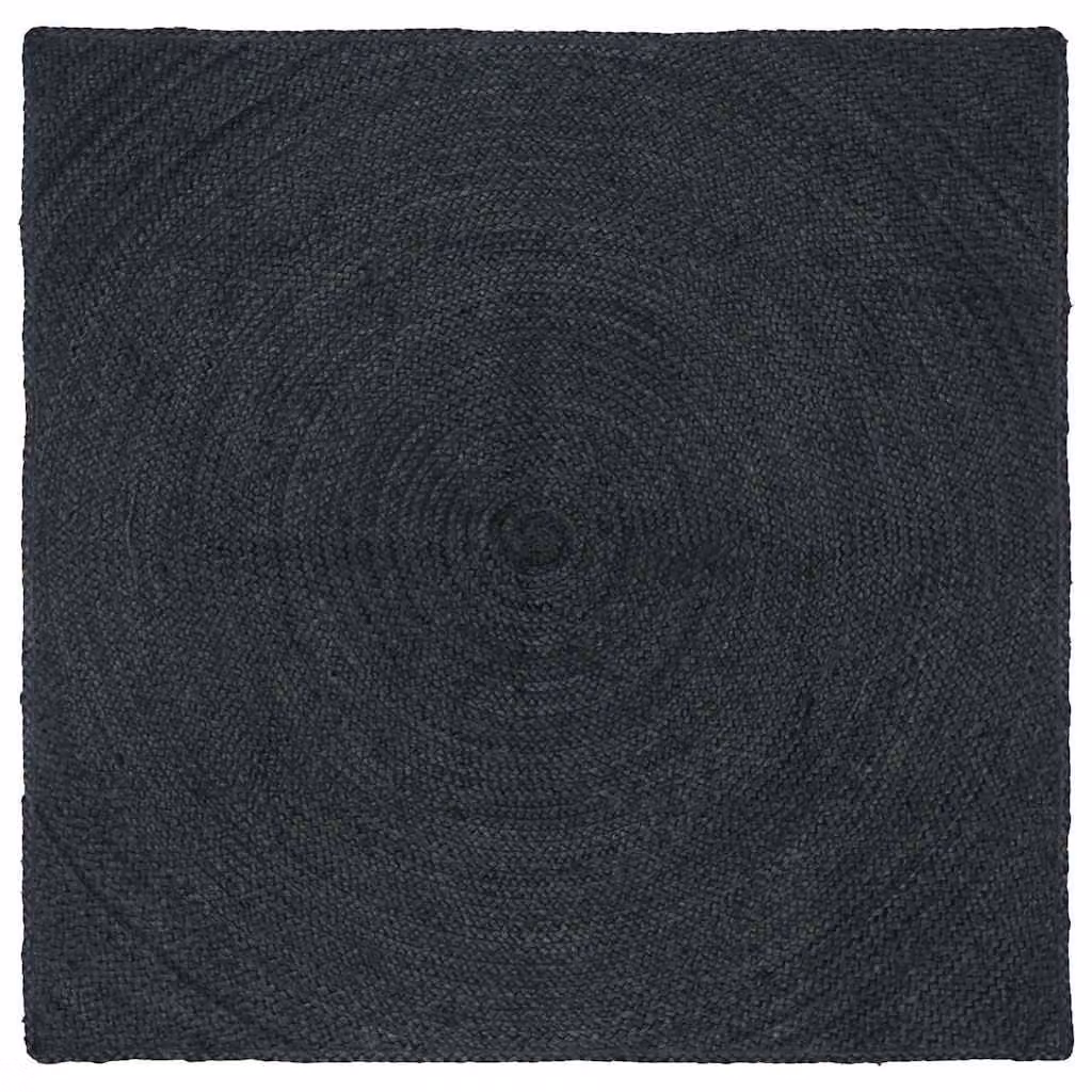 Tappeto in juta vidaXL Grigio Antracite 160 x 160 cm
