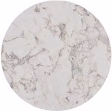 Piano tavolo rotondo Bizzotto in HPL Arabescato bianco per giardino L: 70 cm, P: 70 cm, H: 1,2 cm
