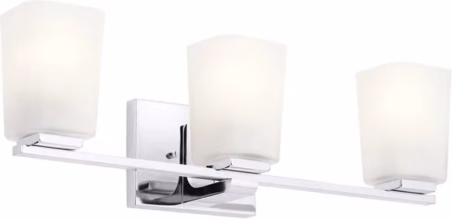 Applique da bagno Kichler Roehm in cromo con 3 luci G9 LED 3000K bianco