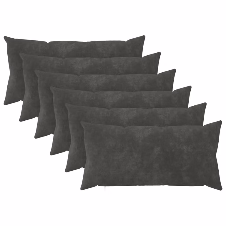 Set di 6 cuscini vidaXL HEERLEN in microfibra color antracite